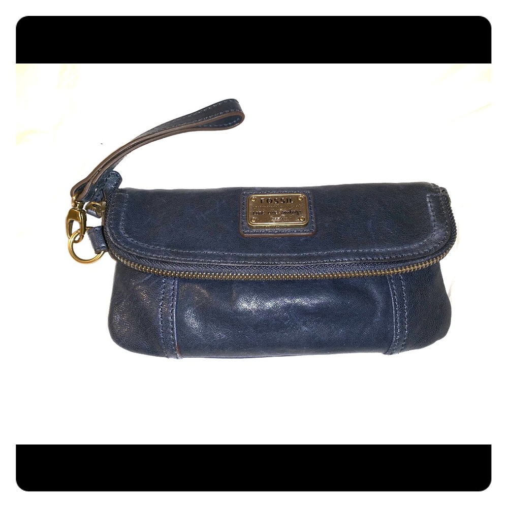 Fossil Wristlet w/ removable strap - Navy